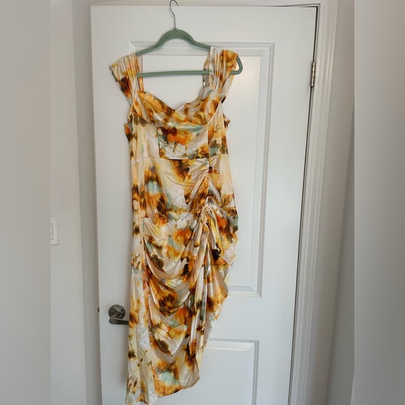 Cider illusion tie dye ruched midi dress - Picture 2 of 8
